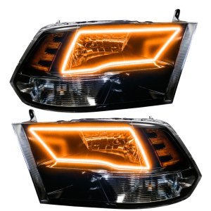 RAM 1500 Sport Halo Headlights - ORACLE Lighting - ColorSHIFT w/ RF Controller - Black Housing - `09-`18